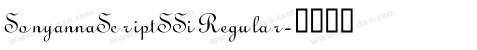 SonyannaScriptSSi Regular字体转换